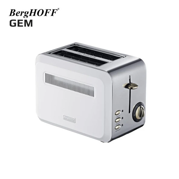 BergHOFF GEM TITAN Parlak Gümüş Beyaz İki Dilim Ekmek Kızartma Makinesi 7950071