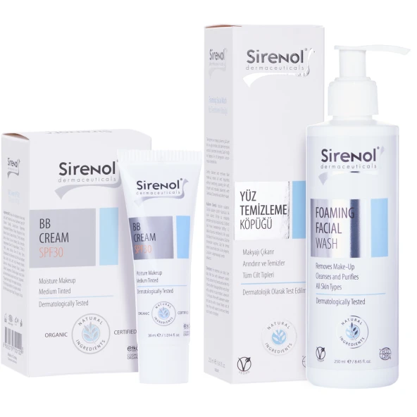 Sirenol BB Krem Ve Yüz Temizleme Köpüğü Seti 30 mL / 250 mL