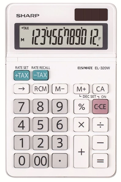 Sharp EL-320W 12 Hane Masa Üstü Hesap Makinesi ürün görseli