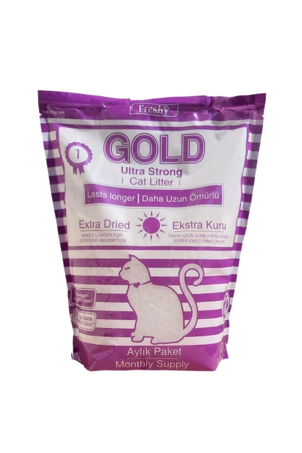 Freshy Gold Silika Kristal Kedi Kumu 3.8lt - 4