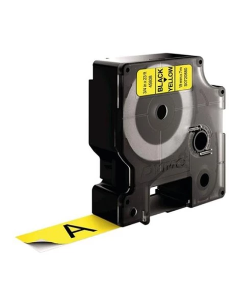 Dymo D1 Yedek Şerit 19mmx7m Sarı Siyah 45808 - 2