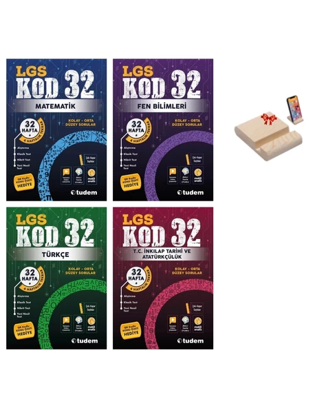 LGS 8. SINIF KOD32 TÜM DERSLER SORU BANKASI 4LÜ SET ürün görseli 1
