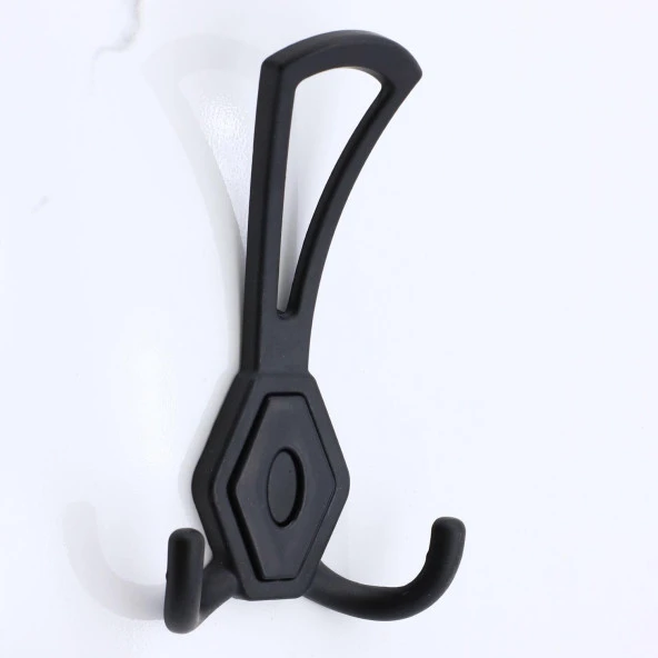 Askı Dolap Askılık Askılığı Banyo Mutfak Askısı Duvar Kapı Arkası Elbise Kıyafet Vestiyer Siyah - 2