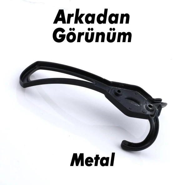 Askı Dolap Askılık Askılığı Banyo Mutfak Askısı Duvar Kapı Arkası Elbise Kıyafet Vestiyer Siyah - 3