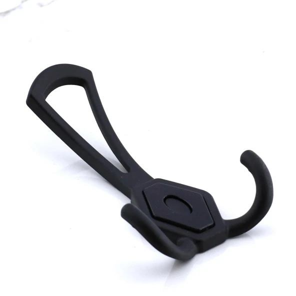 Askı Dolap Askılık Askılığı Banyo Mutfak Askısı Duvar Kapı Arkası Elbise Kıyafet Vestiyer Siyah - 5