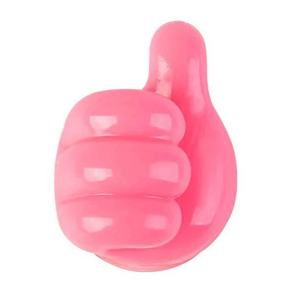 Başparmak Kablo Tutucu, Duvar, Araba, Ev, Organizatör, Kulaklık Tutucu Pembe Renk 5 adet