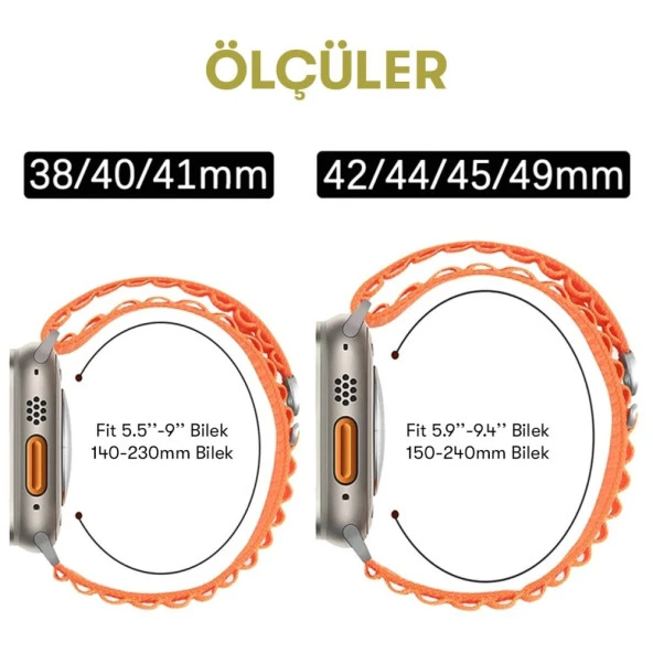 Cda Store Apple Watc 38-40-41 Uyumlu 1/2/3/4/5/6//7/8/SE Uyumlu Kayış Kordon - 9