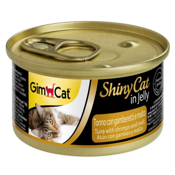 Gimcat Shiny Cat Ton Balıklı Karidesli Malt 70gr