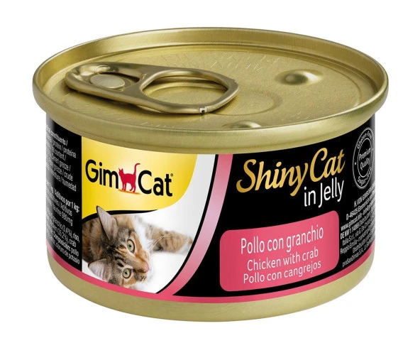 Gimcat Shiny Cat Tavuklu Yengeçli Jöleli Konserve Mama 70gr