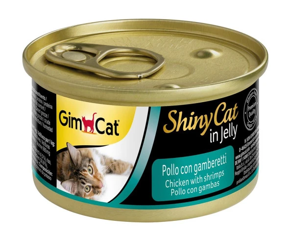 Gimcat Shiny Cat Tavuklu Karidesli Jöleli Konserve Mama 70gr