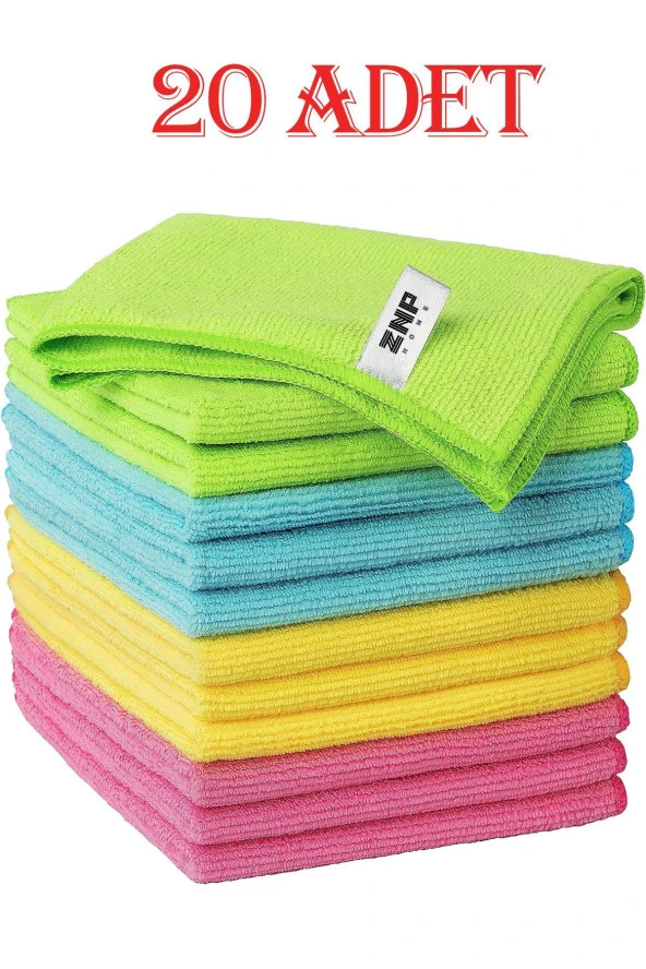 Terry | Microfiber 20'li Süper Emici Kurulama Bezi, Temizlik Bezi