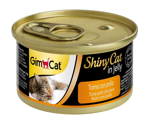 Gimcat Yeni Shinycat Öğünlük Konserve Kedi Maması-Ton balıklı Tavuklu 70gr ürün görseli 1