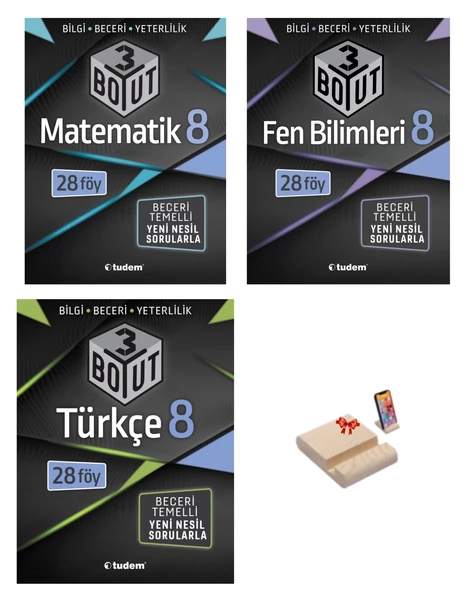 LGS 8. SINIF 3 BOYUT MATEMATİK FEN VE TÜRKÇE 3LÜ SET