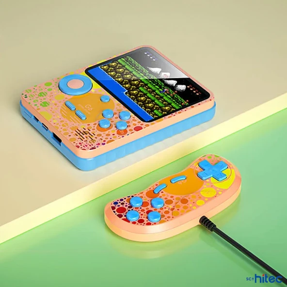 ScHitec G6 Retro 3.5 inç Tv Bağlanan Oyun Konsolu Mavi (666 Klasik Oyunlar) - 5