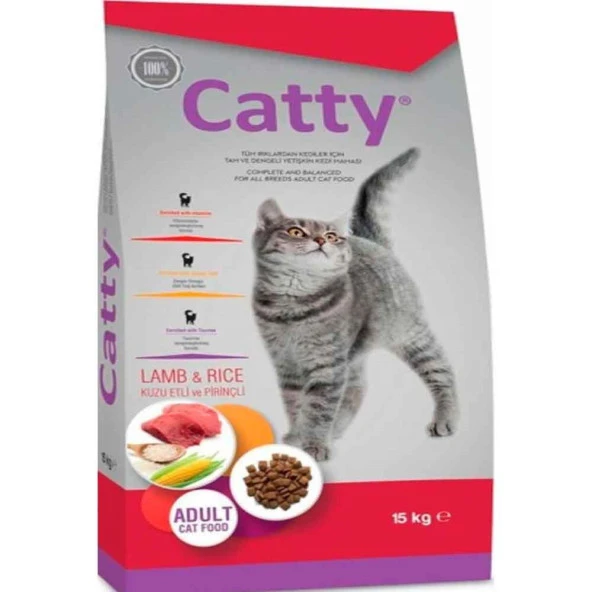 Catty Kuzu Etli Yetişkin Kedi Maması 15kg