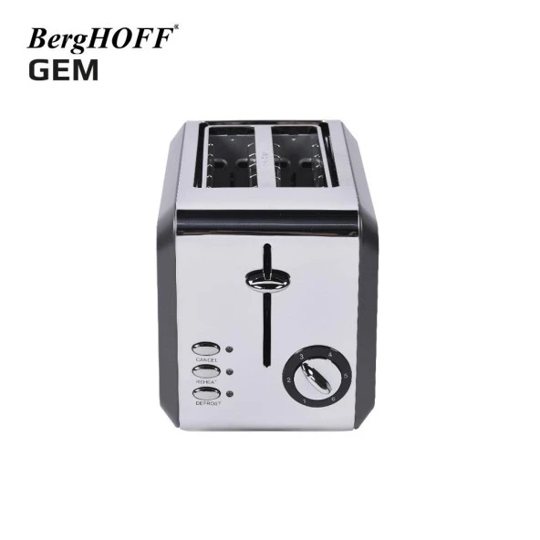BergHOFF GEM TITAN Parlak Gümüş Gri İki Dilim Ekmek Kızartma Makinesi 7950072 - 2