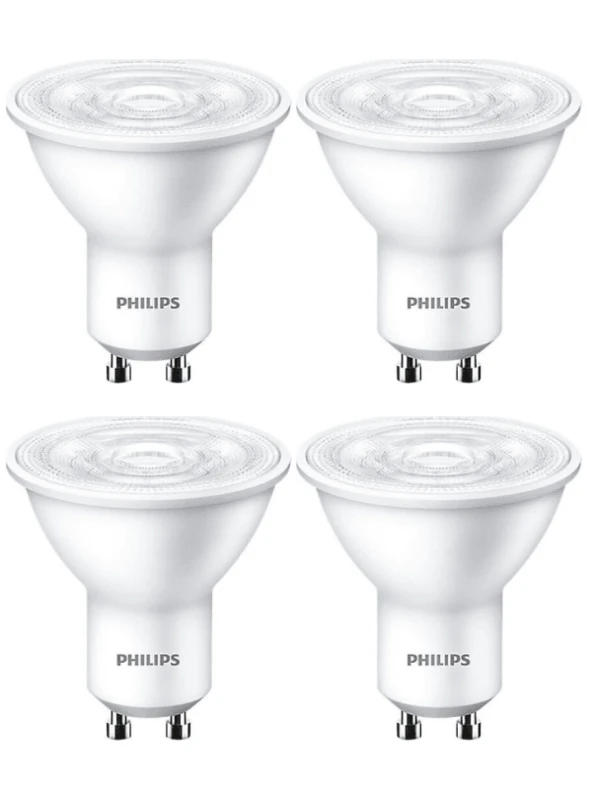 Philips 4,7W (50W) 2700K (Sarı Işık) GU10 Duylu Par16 Led Spot (4 Adet)