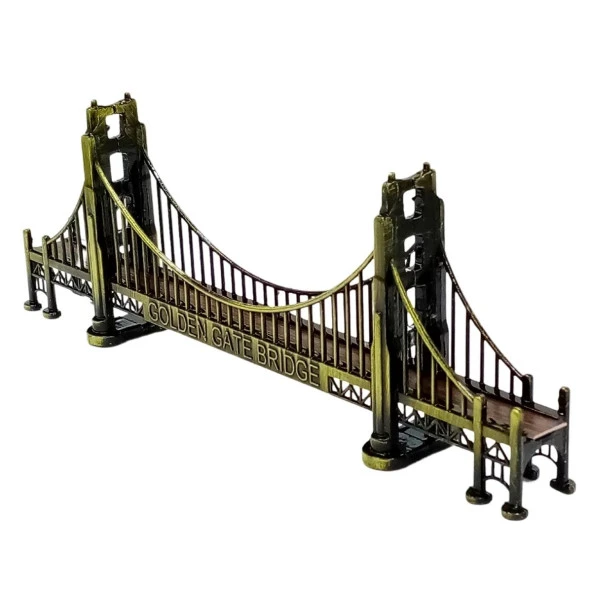 Vintage Metal Amerika Golden Gate Köprüsü 18 cm - 5