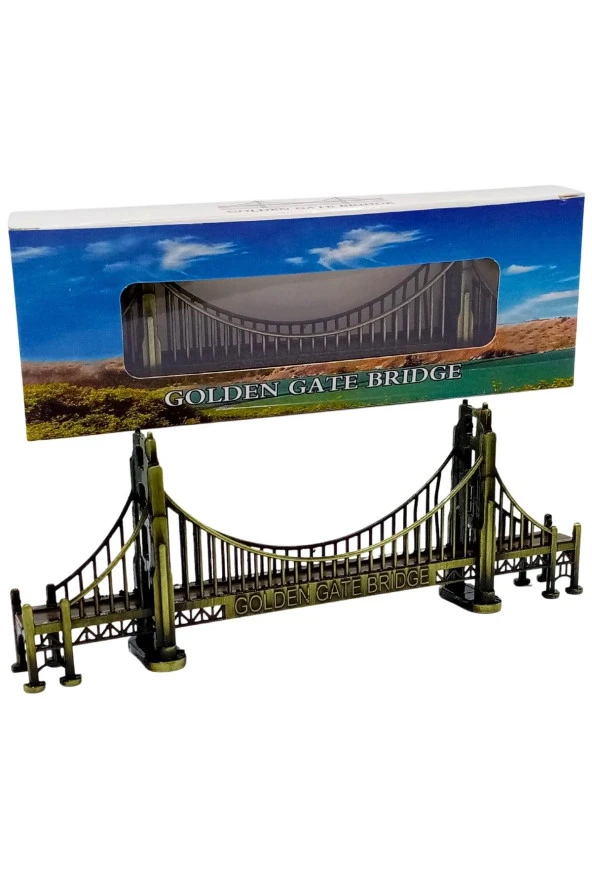 Vintage Metal Amerika Golden Gate Köprüsü 18 cm - 6