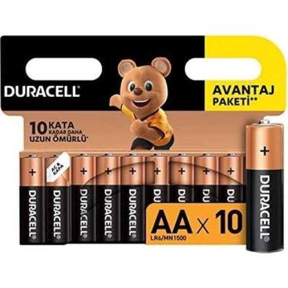 DURACELL KALEM PİL AA 10 LU