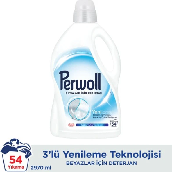 Perwoll Geliştirilmiş Beyaz Sıvı Çamaşır Detarjanı 2970 Ml