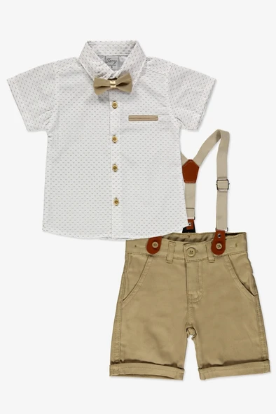 Kısa Pantolonlu, Gömlekli Sapes Erkek Çocuk Takım MNK6298 - Resim 8