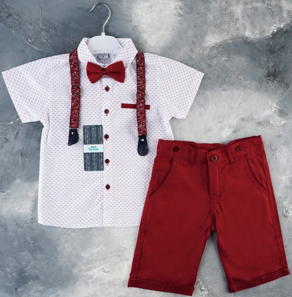 Kısa Pantolonlu, Gömlekli Sapes Erkek Çocuk Takım MNK6298 - Resim 7