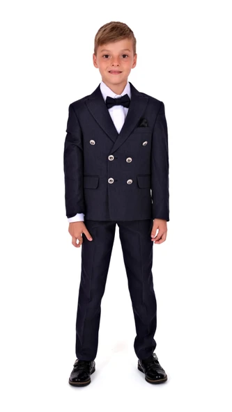 Kruvaze İtalyan Kesim Montero Erkek Çocuk Takım Elbise MNK5689 - 6