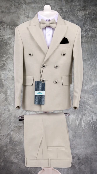 Kruvaze İtalyan Kesim Montero Erkek Çocuk Takım Elbise MNK5689 - 5