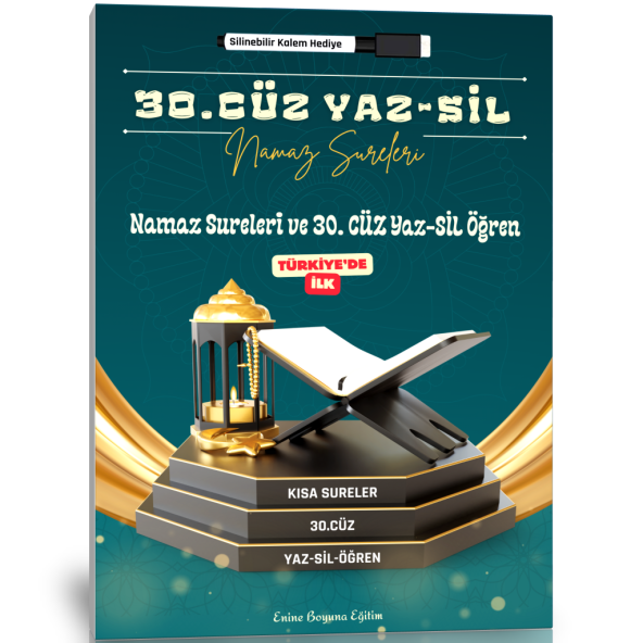 30.Cüz YAZ-SİL Kuran-ı Kerim YAZ-SİL Kitabı