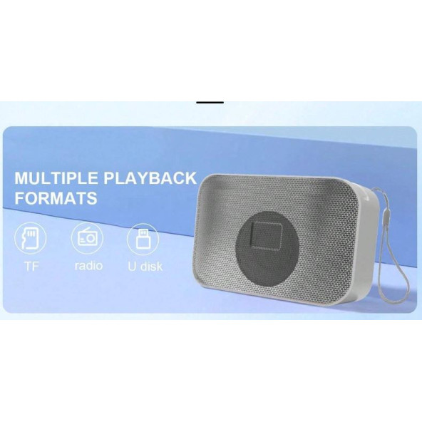 LED Işıklı Taşınabilir Bluetooth Hoparlör Yüksek Baslı Dinamik  Aynı Zamanda Telefon Tutucu Özelliği - 5