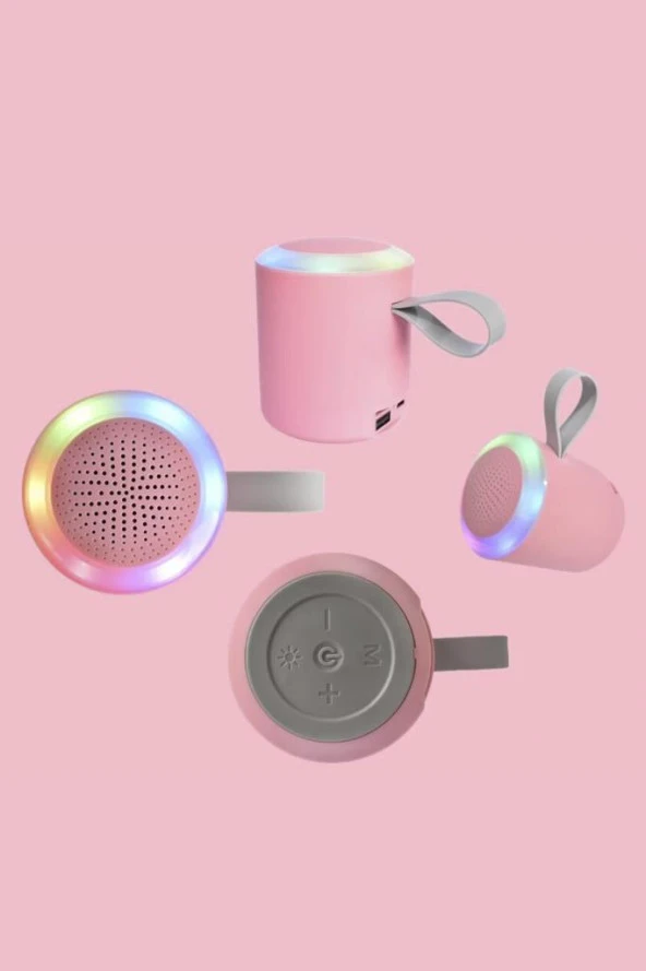 Torima D24 Pembe SD/USB Girişli Taşınabilir Bluetooth Hoparlör - Resim 2