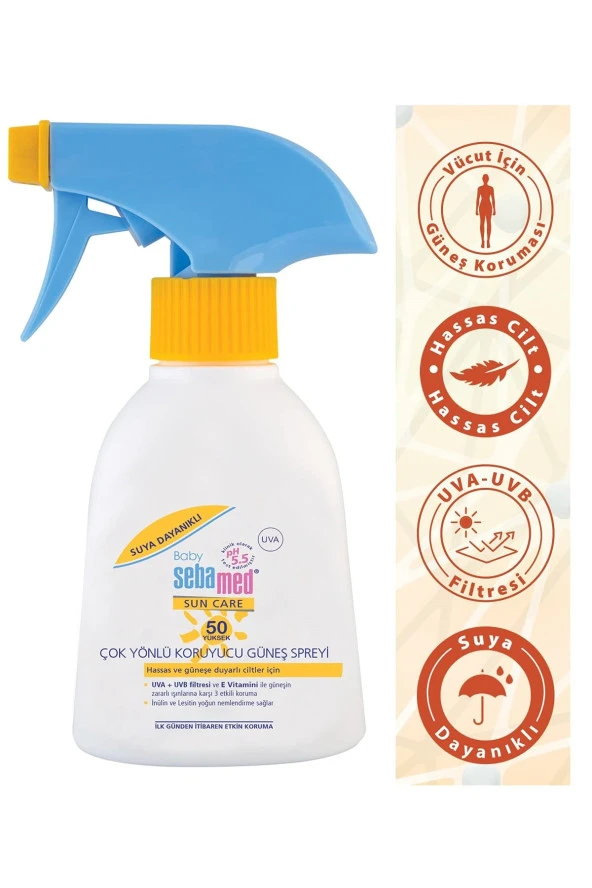 Sebamed Sun Care Bebek Güneş Koruyucu Sprey SPF 50 (200 ml) - 2