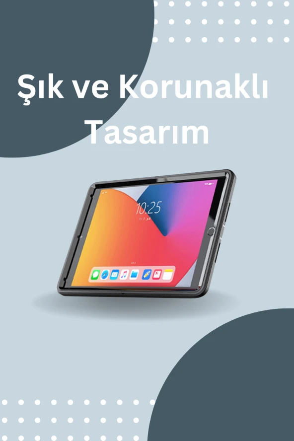 Qpen iPad 10.2 inç (8.nesil)  Uyumlu Hand Strap Tablet Kılıfı - Resim 4