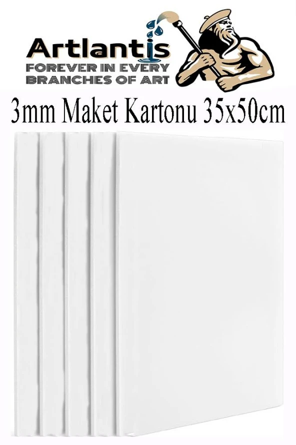 Maket Kartonu Beyaz Fotoblok 3 mm 35x50 cm 5 Adet Hobi Sanat Okul Köpüklü Straforlu Maket Kartonu