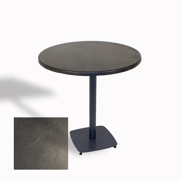 Egos Werzalit Yuvarlak Masa 80cm - Grey Marble ürün görseli