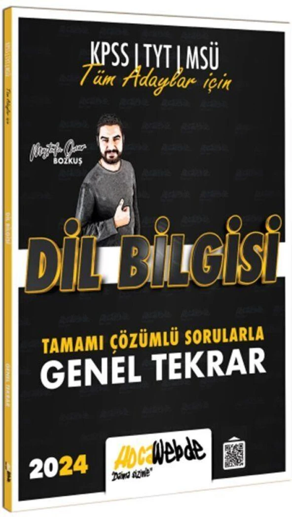 2024 Tüm Adaylar İçin Dil Bilgisi Tamamı Çözümlü Sorularla Genel Tekrar Hocawebde Yayınları