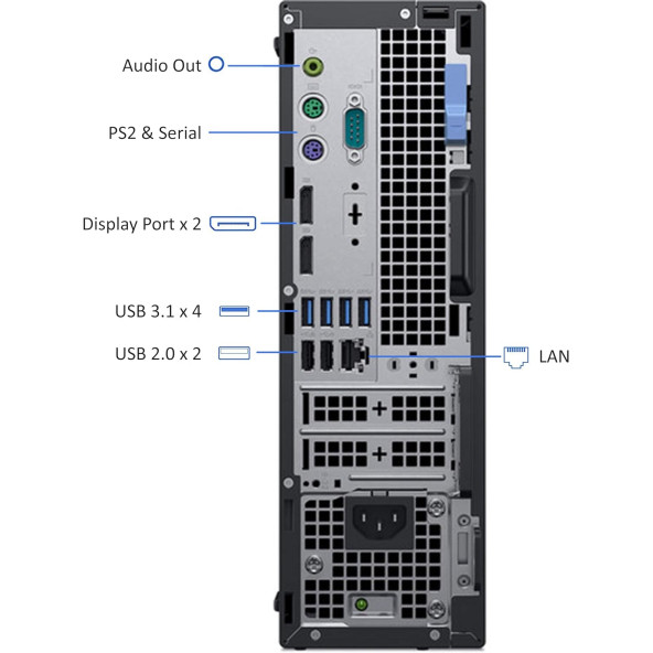 (TEŞHİR) DELL OPTİPLEX 7070 SFF İ5 9500 8GB RAM 256GB SSD OFİS KASA - 3
