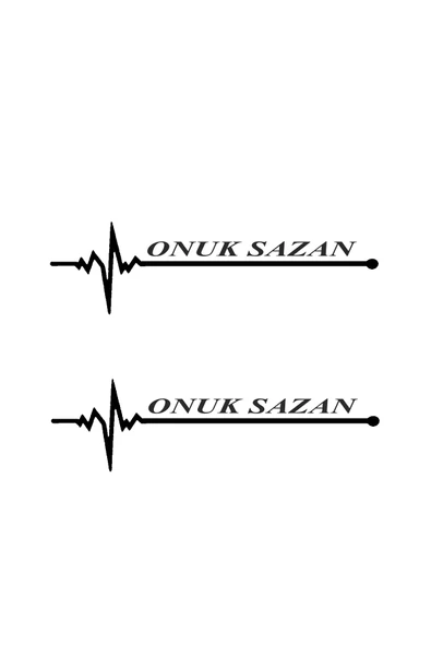 Nabız Ritm Oto Cam Sticker Onuk Sazan 30 x 8 cm
