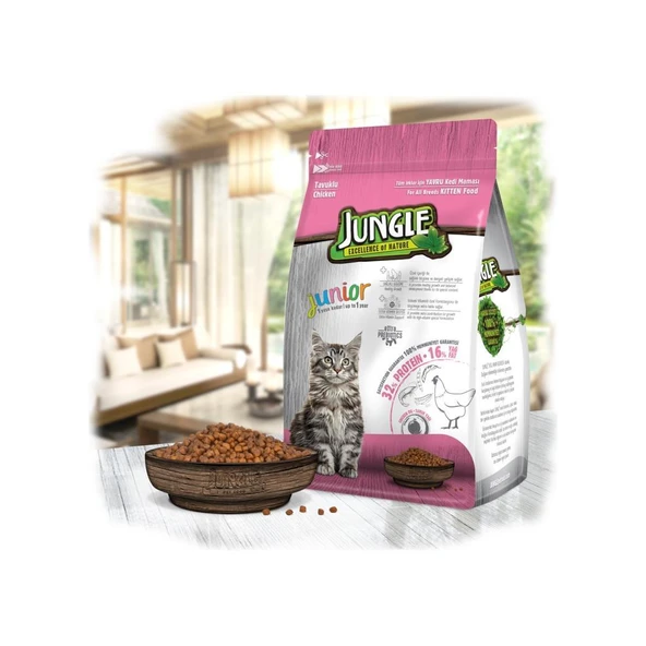 Jungle Junior Tavuklu Yavru Kedi Maması 1,5 kg ürün görseli 1
