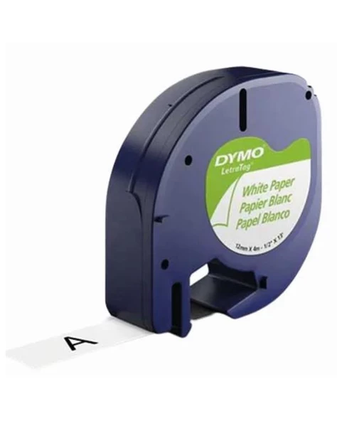 Dymo 12mmx4m Kağıt Şerit Beyaz 91200 - 2