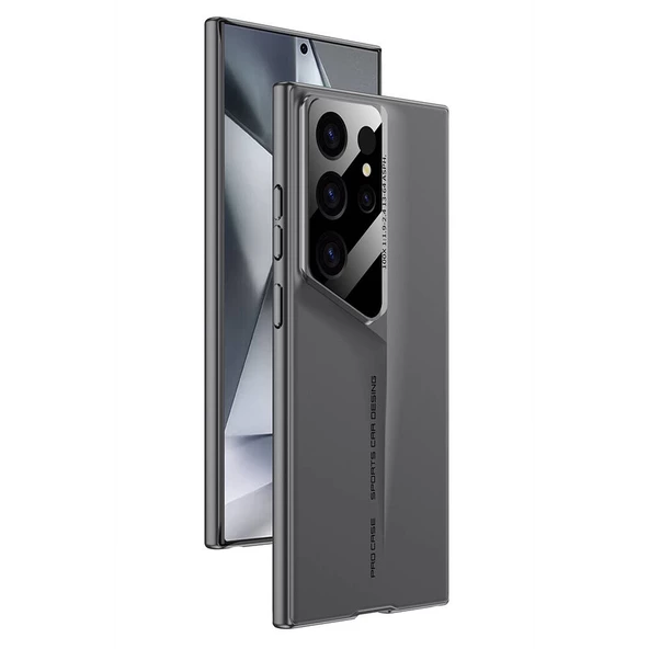 Vendas Samsung Galaxy S23 Ultra Kılıf Ultra İnce Kamera Korumalı Sert Rubber Zore Procase Kapak - 8