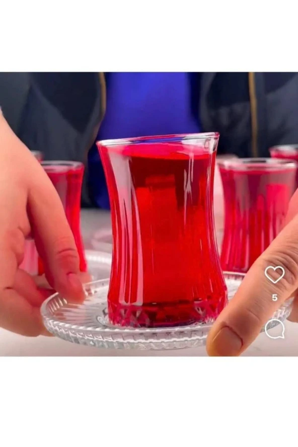 Paşabahçe elysia çay tabağı 6 lı çay tabak - çay bardağı altı 54771