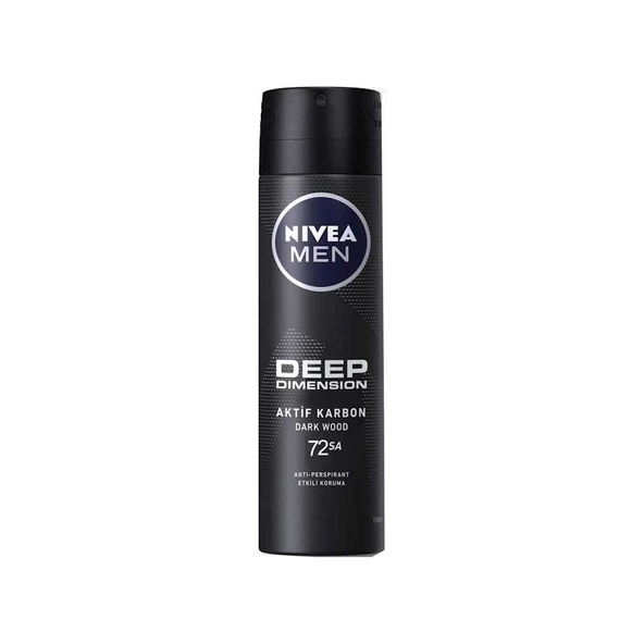 Nivea Men Deep Dimension Aktif Karbon Dark Wood Anti-Perspirant Deodorant 150ml