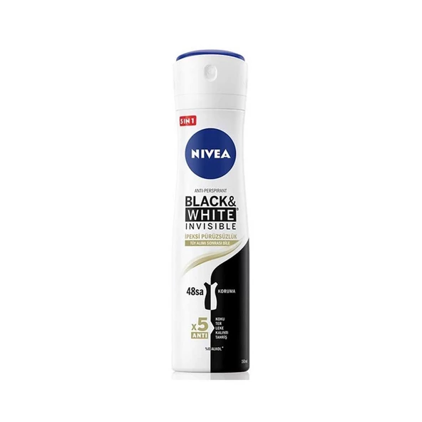 Nivea Black White Invisible İpeksi Pürüssüzlük Anti-Perspirant Deodorant 150ml
