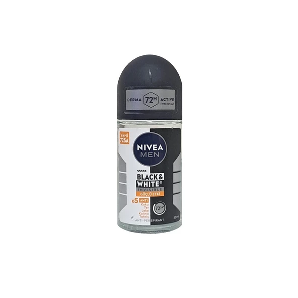 Nivea Men Black White Invisible Anti Perspirant Roll-on 50ml ürün görseli