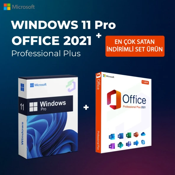 Office 2021 Pro Plus Dijital Ürün Anahtarı + ( Windows 11 Pro Dijital Lisans Hediye )
