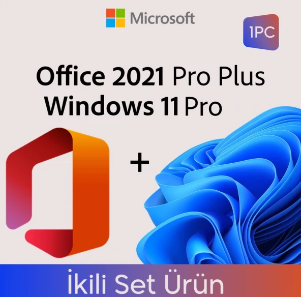 Microsoft Office 2021 Pro Plus 32-64 Bit Destekli Türkçe-Ingilizce Lisans Anahtarı( Windows 11 Hediye!)