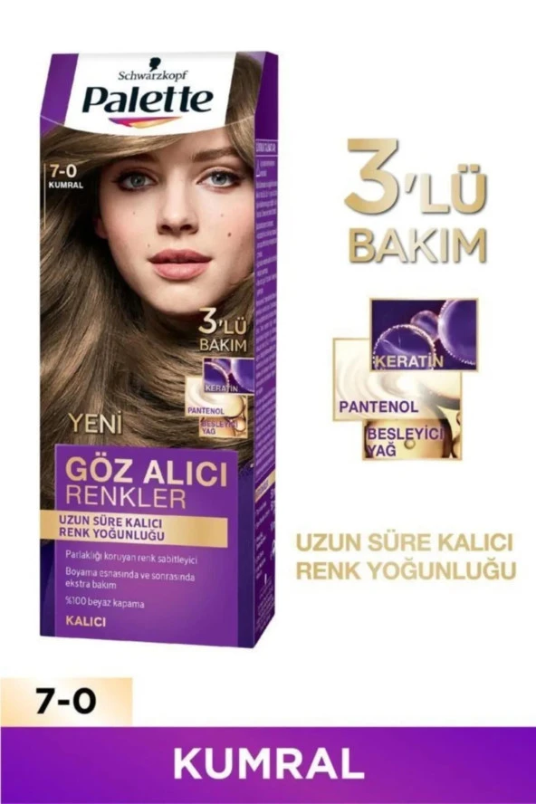 Palette Natural Kumral Göz Alıcı Saç Boyası 7-0