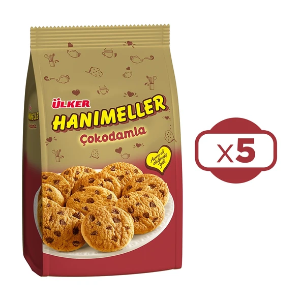 Ülker Hanımeller Çokodamla Kakaolu Damla Bisküvi 150 Gr X 5 Adet - Resim 2